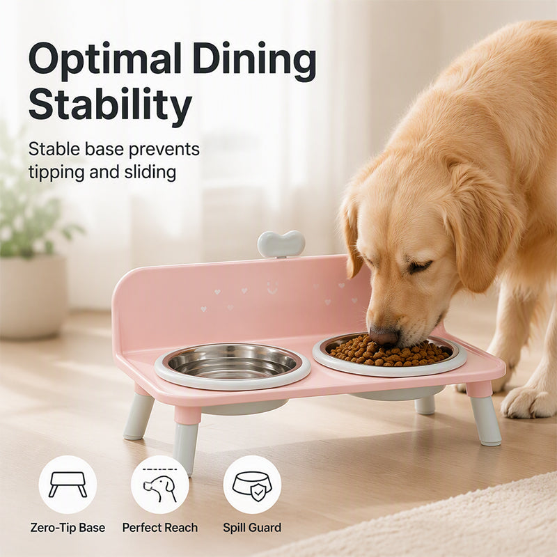 🐾Elevated Double Pet Bowl Feeder | More Natural Feeding Posture For Pets✨
