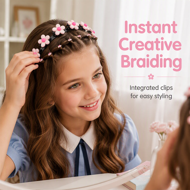 🎀 BUY 1 GET 1 FREE! 🌺 Kids Braided Hairpin – Easy 5‑min styling & cute cartoon designs ✨