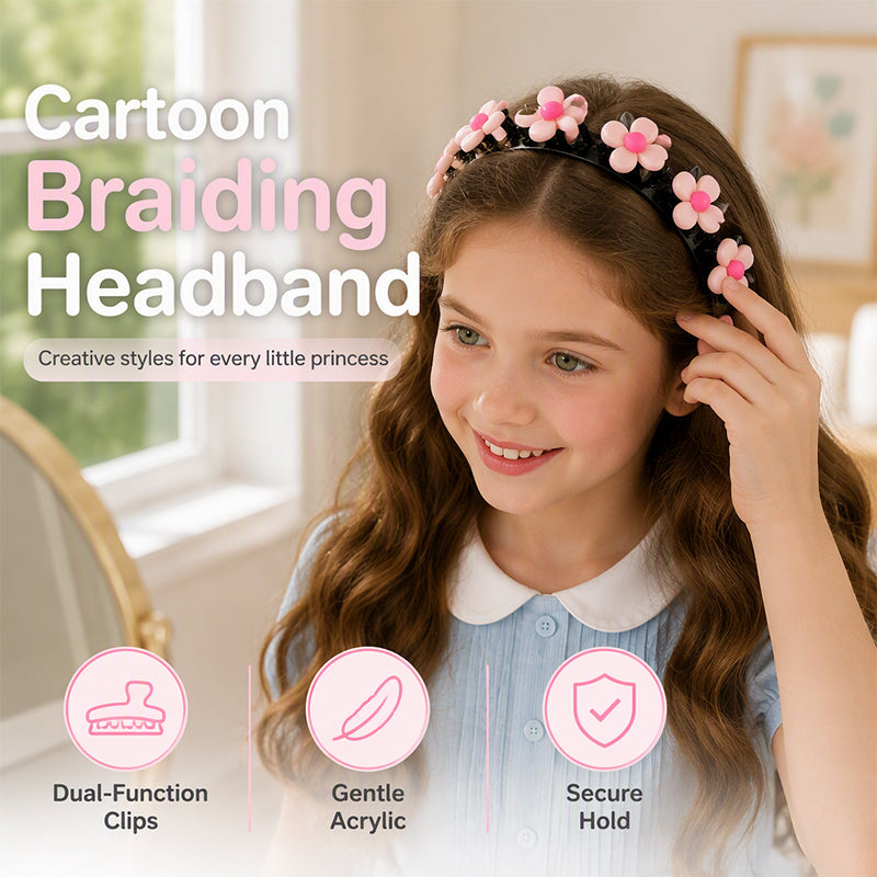 🎀 BUY 1 GET 1 FREE! 🌺 Kids Braided Hairpin – Easy 5‑min styling & cute cartoon designs ✨