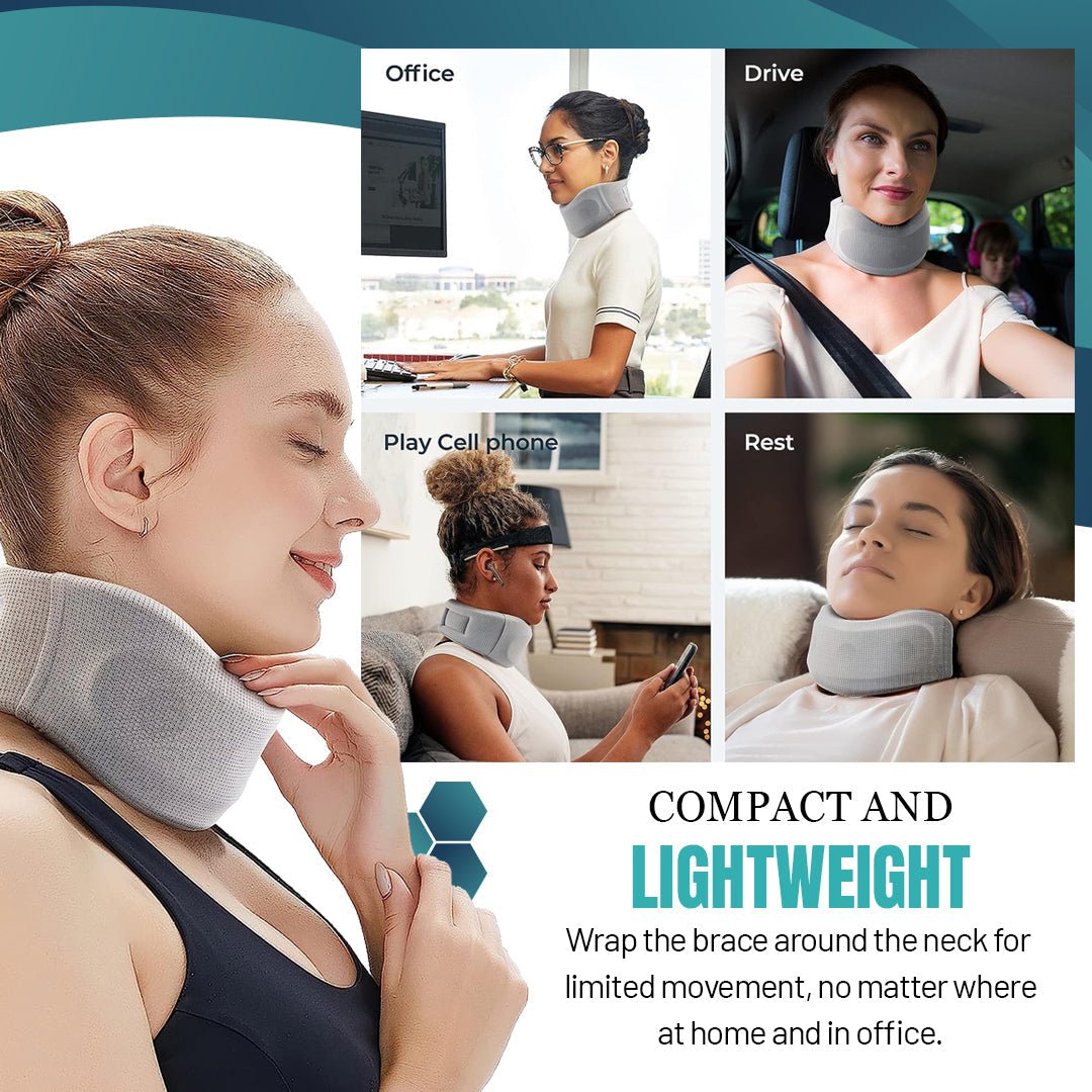 Adjustable Neck Support Brace - Relieves Neck Pain and Spine Pressure