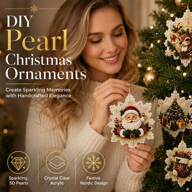 🥳2026 HOT SALE🥳💞50K+ SOLD! 🎄✨ 50% OFF! Christmas DIY Painting Ornaments – make sparkling 5D pearl decorations yourself. Unique, handmade & full of festive charm – no store-bought can compare! 🖌️💎