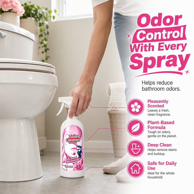 🥳2026 BESTSELLER🥾 Toilet Cleaner Spray – No-Scrub, Floral Scent – Loosens Urine & Limescale – Easy Spray Reach – Daily Bathroom Care! 🛡️💨