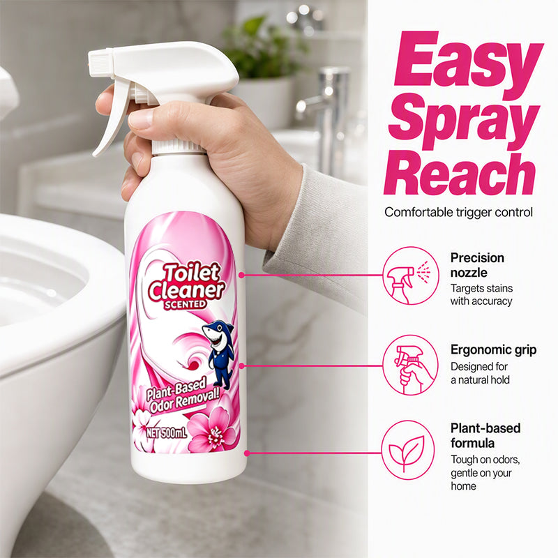 🥳2026 BESTSELLER🥾 Toilet Cleaner Spray – No-Scrub, Floral Scent – Loosens Urine & Limescale – Easy Spray Reach – Daily Bathroom Care! 🛡️💨