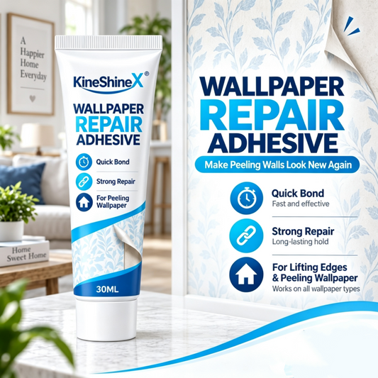 🥳2026 HOT SALE🥳💞50K+ SOLD! 🎨🛡️ Heavy-Duty Wallpaper Adhesive – invisible clear finish, no residue or bumps. Works on all wallpaper types – bedrooms, hallways & nurseries. Fix walls like a pro! 🔧💚