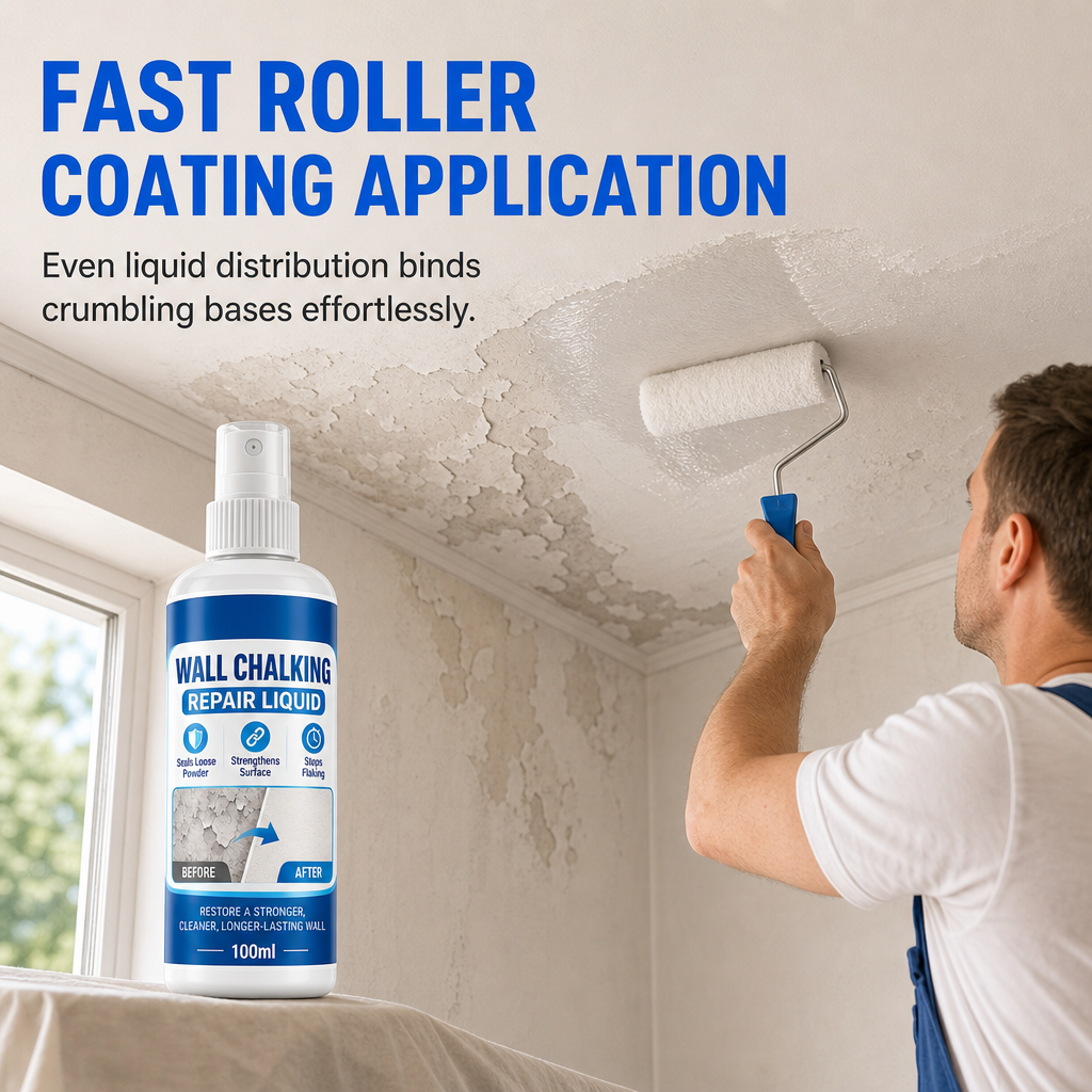 🥳HOT SALE🥳💞50K+ SOLD! Wall Repair Liquid – Only £7.99! Locks chalking, deep binding & waterproof. Solid walls – grab yours! ✅