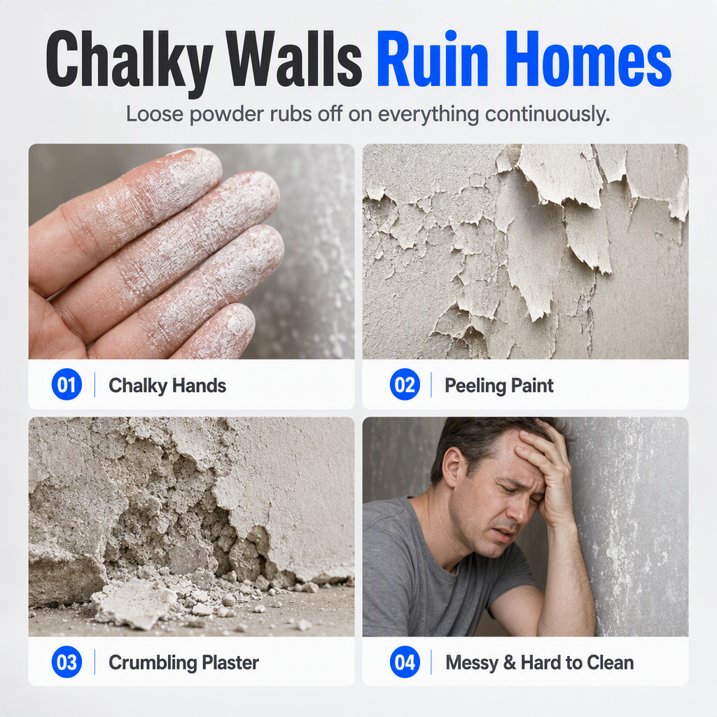 🥳HOT SALE🥳💞50K+ SOLD! Wall Repair Liquid – Only £7.99! Locks chalking, deep binding & waterproof. Solid walls – grab yours! ✅
