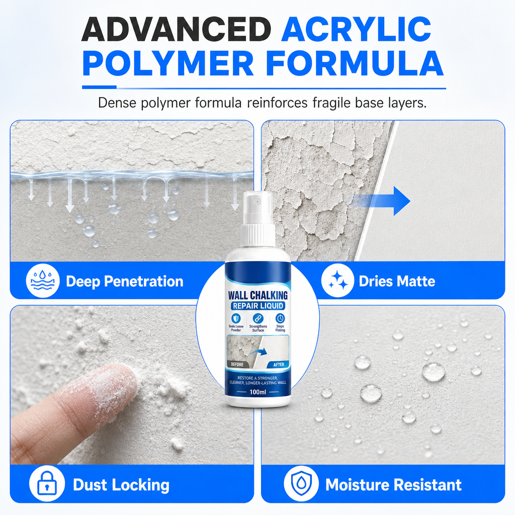 🥳HOT SALE🥳💞50K+ SOLD! Wall Repair Liquid – Only £7.99! Locks chalking, deep binding & waterproof. Solid walls – grab yours! ✅