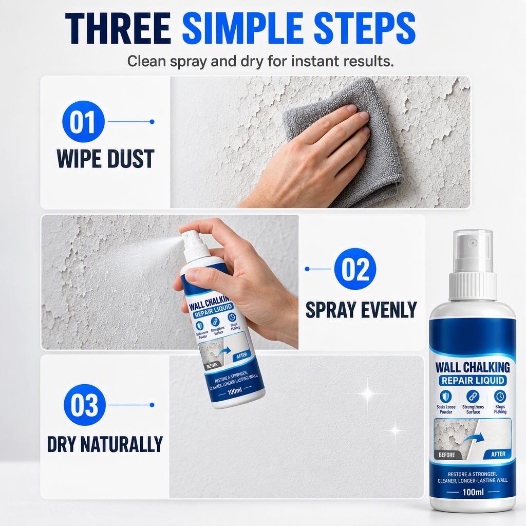 🥳HOT SALE🥳💞50K+ SOLD! Wall Repair Liquid – Only £7.99! Locks chalking, deep binding & waterproof. Solid walls – grab yours! ✅