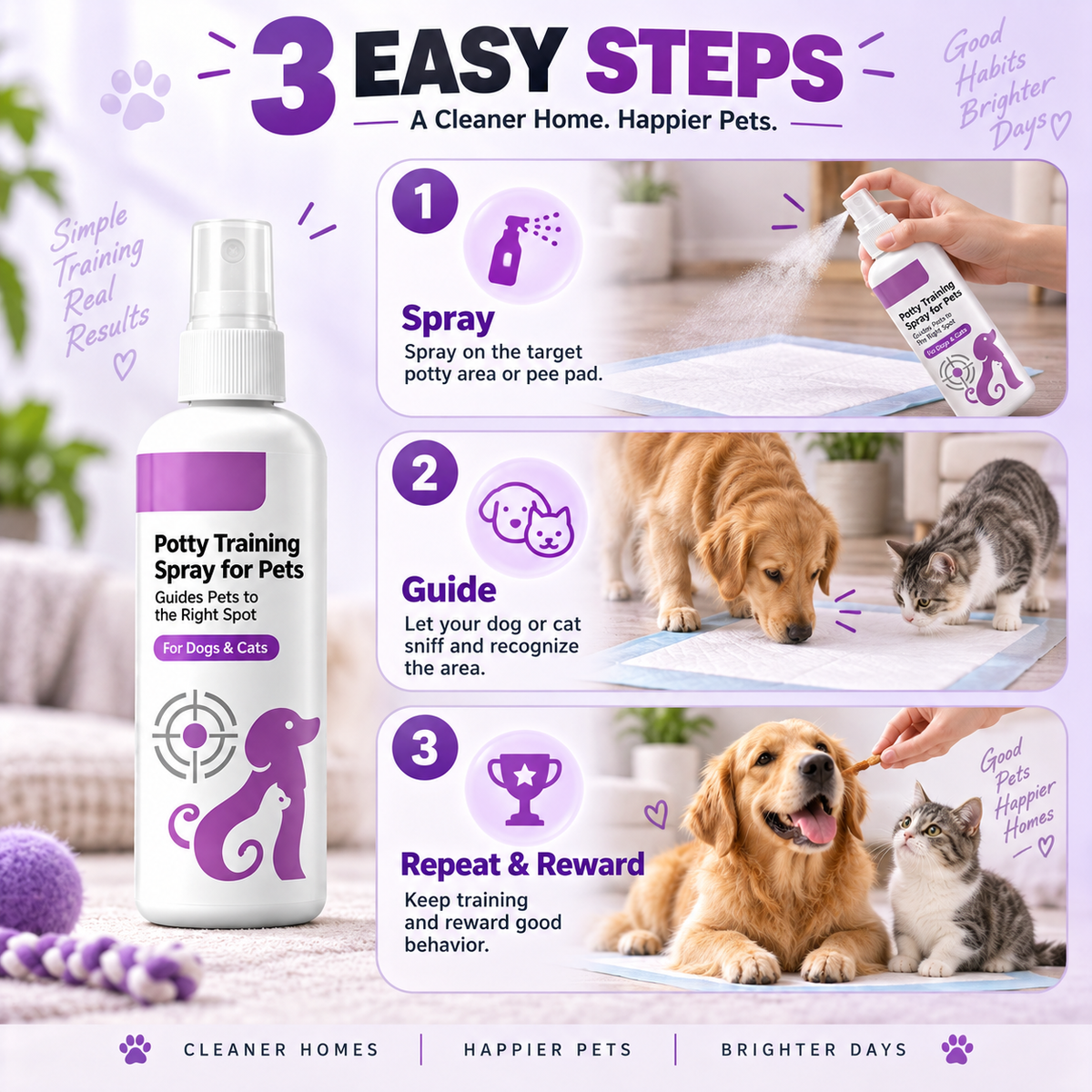 🥳HOT SALE🥳💞10K+ SOLD! Potty Training Spray – From £6.99! Guides pets, safe & easy spray. Cleaner home – grab yours! ✅