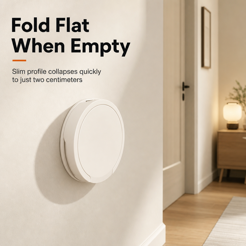No-Drill Wall Mounted Folding Cup Holder