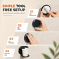 No-Drill Wall Mounted Folding Cup Holder