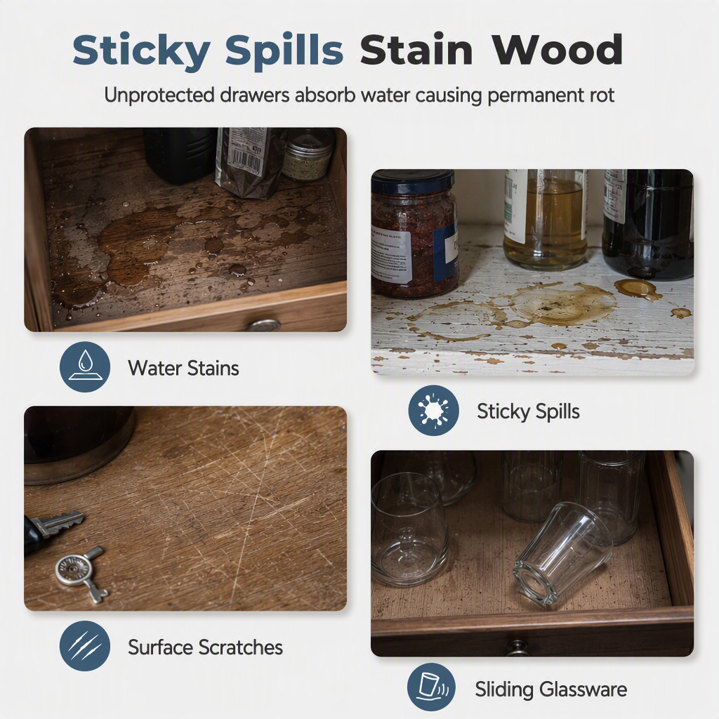 Cuttable EVA Non-Slip Waterproof Drawer Liner