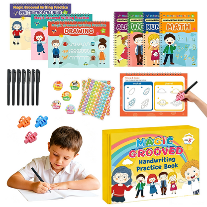 ⏳Limited Time-50% OFF!!✏️Magic Grooved Handwriting Practice Book Set📖Essentials for Calligraphy Practice