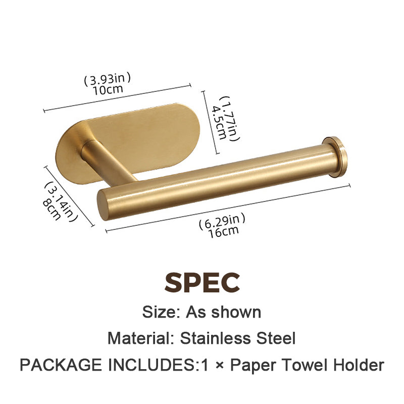 Drill-Free Stainless Steel Paper Towel Holder