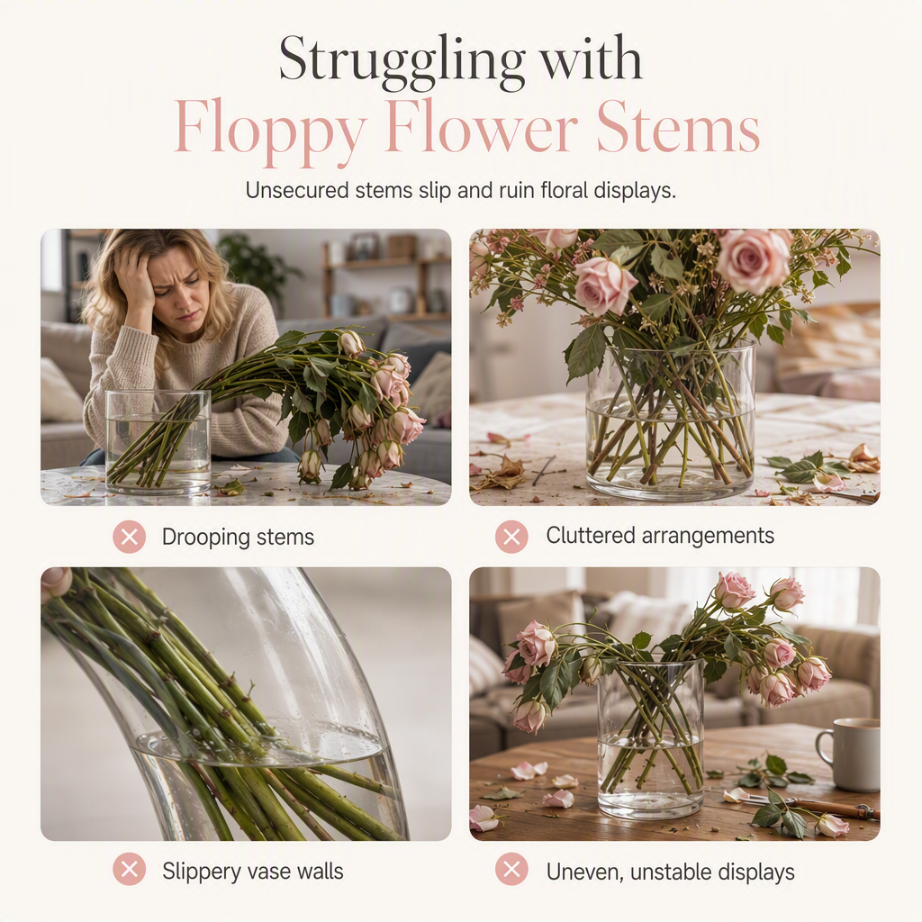 🥳HOT SALE🥳💞50K+ SOLD! Flower Grid – From £3.99! Elastic silicone, hexagonal slots & reusable. Perfect bouquets – grab yours! ✅