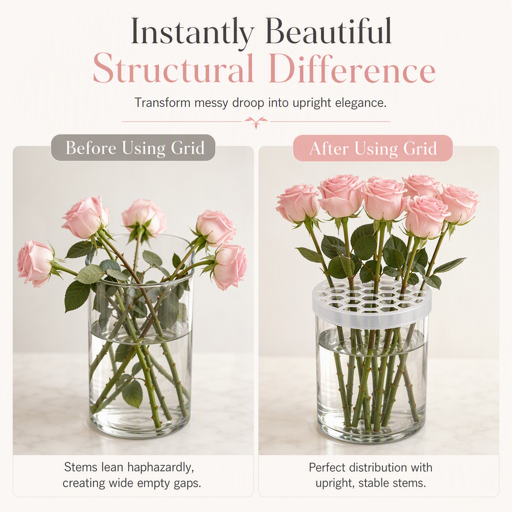 🥳HOT SALE🥳💞50K+ SOLD! Flower Grid – From £3.99! Elastic silicone, hexagonal slots & reusable. Perfect bouquets – grab yours! ✅