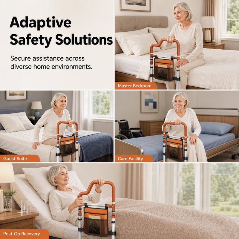 🥳HOT SALE🥳💞50K+ SOLD! Bed Assist Rail – From £59.99! Carbon steel, dual-grip & 6-level height. Safe bedside – grab yours! ✅