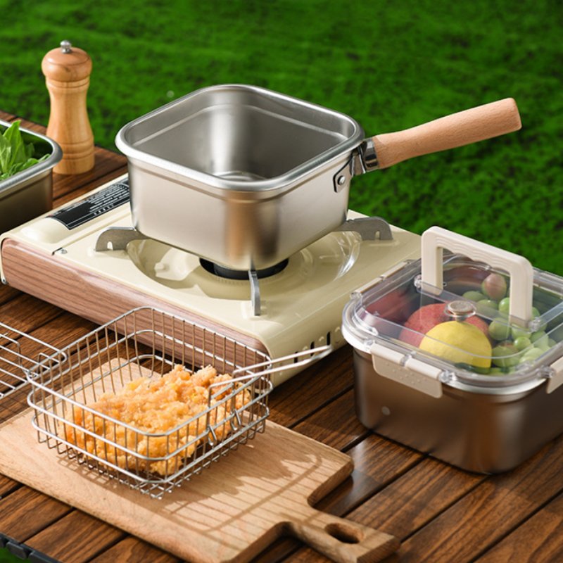 ⏰50% OFF – LAST CHANCE⏰ Multi-Function Frying Cooker Set – Steam, Boil, Fry, Drain & Store – Stainless Steel – Universal Stove – 2500ml! 🔥