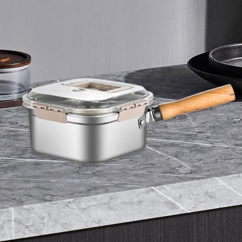 ⏰50% OFF – LAST CHANCE⏰ Multi-Function Frying Cooker Set – Steam, Boil, Fry, Drain & Store – Stainless Steel – Universal Stove – 2500ml! 🔥