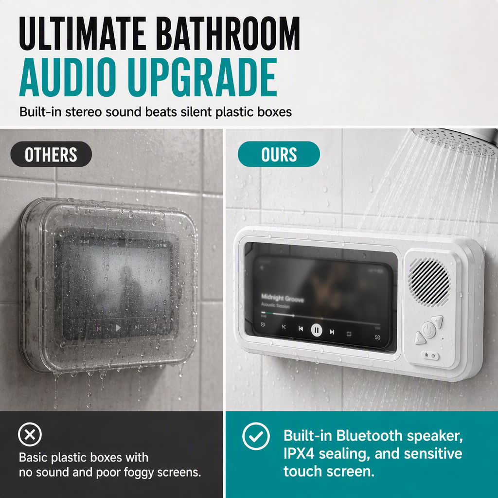 🥳HOT SALE🥳💞50K+ SOLD! Shower Phone Case – From £20.99! Waterproof, Bluetooth & touch screen. Music in shower – grab yours! ✅