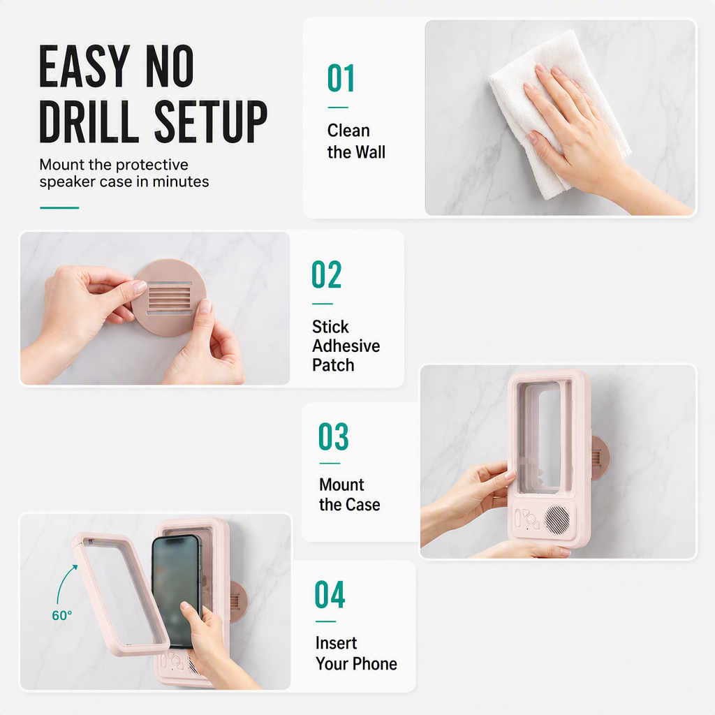 🥳HOT SALE🥳💞50K+ SOLD! Shower Phone Case – From £20.99! Waterproof, Bluetooth & touch screen. Music in shower – grab yours! ✅