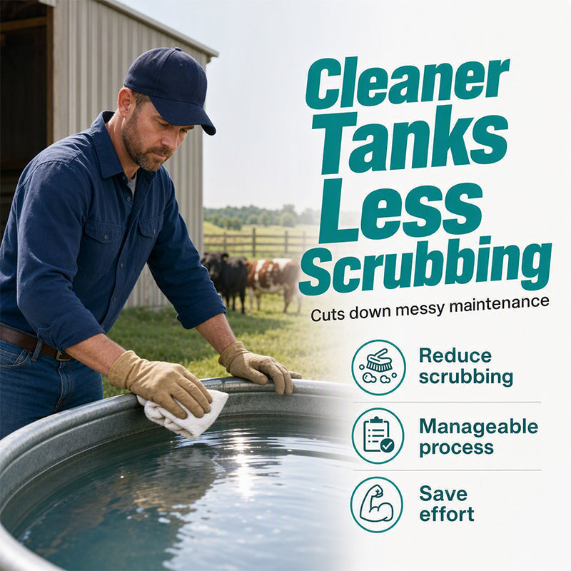 🧼 Livestock Water Tank Cleaning Tablets – 💧 Fast-Dissolving Trough & Water Container Cleaner
