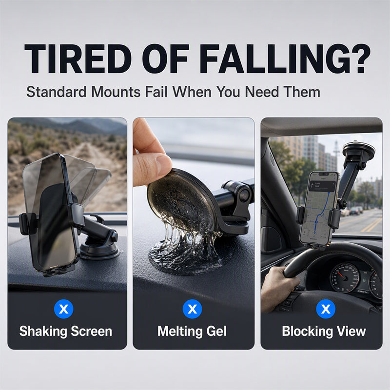 🥳HOT SALE🥳💞50K+ SOLD! Car Phone Holder – From £9.99! Nano vacuum, 360° arm & one-hand lock. Stable driving – grab yours! ✅