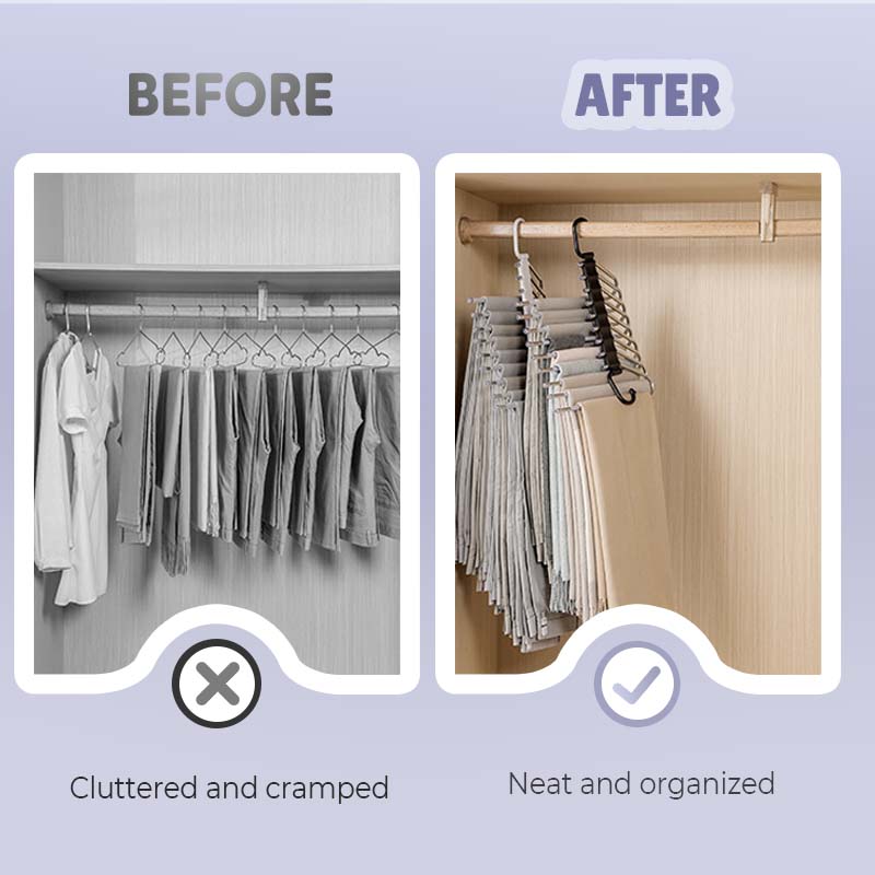 🥳HOT SALE🥳💞50K+ SOLD! Pants Hanger – From £9.99! Multi-layer, anti-slip & 5kg load. Tidy closet – grab yours! ✅