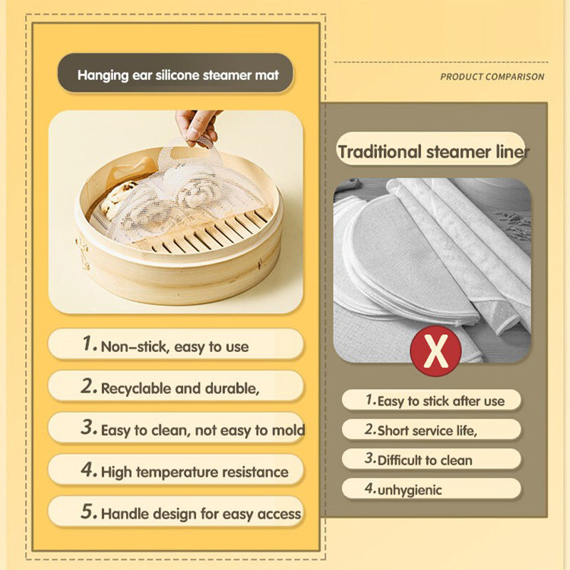 🥳HOT SALE🥳💞50K+ SOLD! Steamer Mat – BUY 1 GET 1 FREE! Non-stick, food-grade & dishwasher safe. Easy steaming – grab yours! ✅