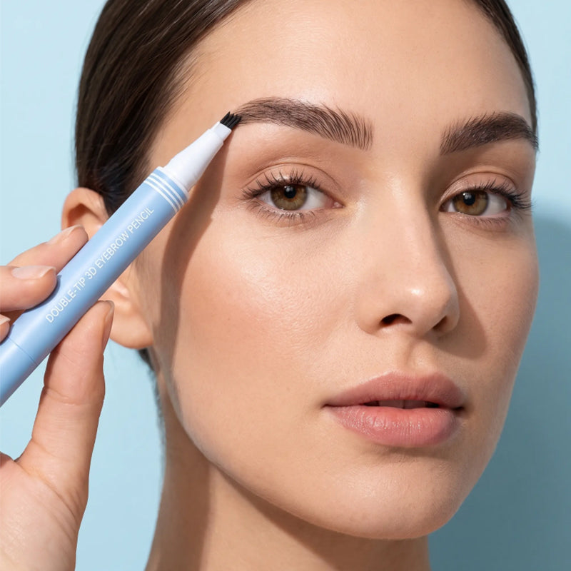 ⏰50% OFF – LAST CHANCE⏰ Double-Head Eyebrow Pencil – Sketch & Groom, Natural 3D Look – Silky Smooth, Long-Lasting – Universal Skin! 🔥