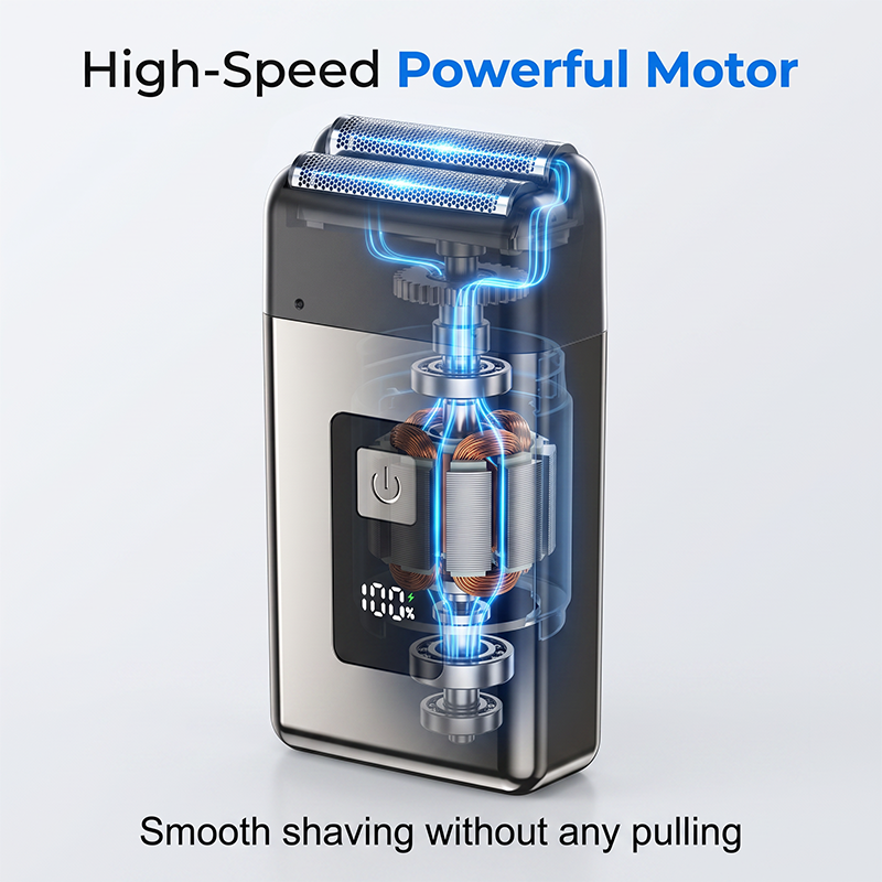 🥳2026 BESTSELLER🪒 Travel Electric Razor – Double Foil Precision, Ultra-Close – IPX7 Waterproof, Wet & Dry – LED Battery Display – Pocket-Sized! 🛡️💨