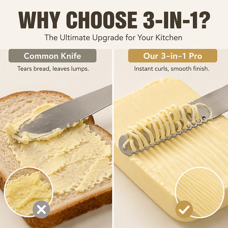 🥳HOT SALE🥳💞50K+ SOLD! Butter Knife – From £7.99! 3-in-1, shredding holes & stainless steel. Perfect spreads – grab yours! ✅