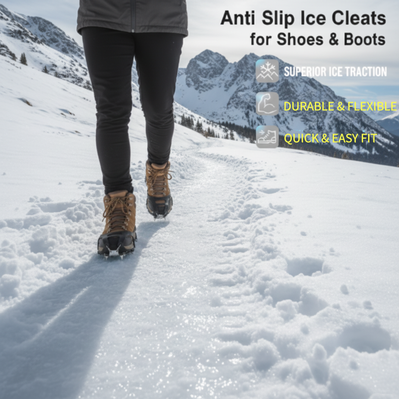 Anti-Slip Ice Cleats for Shoes & Boots