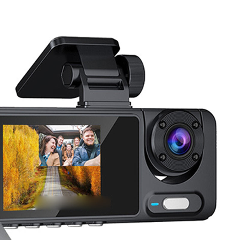 🥳2026 BESTSELLER🚗 Triple Vision Dash Cam – Front, Cabin & Rear Recording – Sharp Night Clarity, 1080p – Easy WiFi Review – Compact 2" Screen! 🛡️💨
