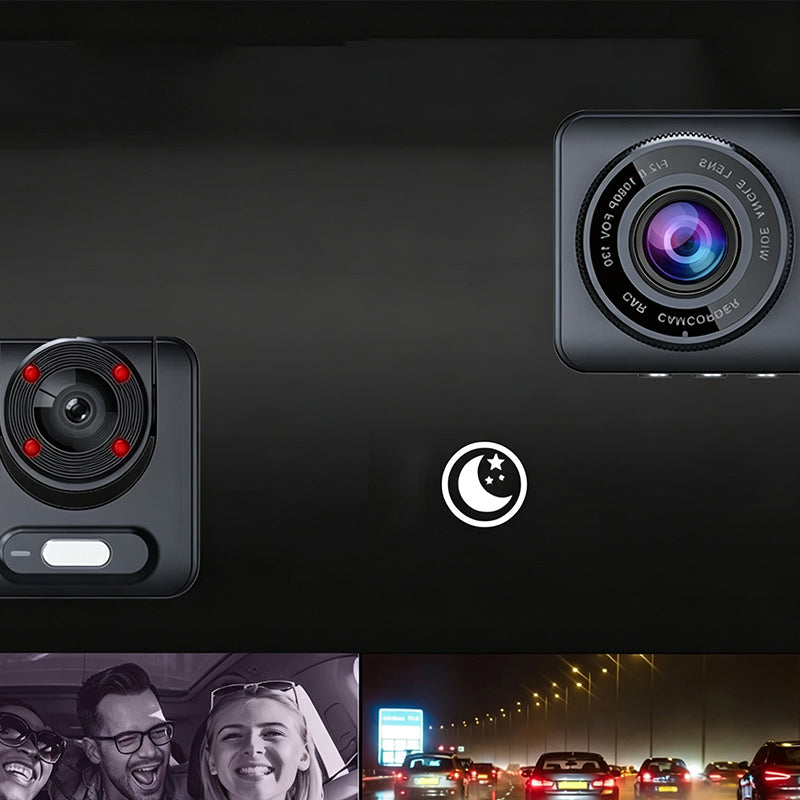 🥳2026 BESTSELLER🚗 Triple Vision Dash Cam – Front, Cabin & Rear Recording – Sharp Night Clarity, 1080p – Easy WiFi Review – Compact 2" Screen! 🛡️💨