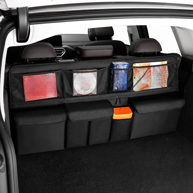 🥳2026 BESTSELLER🚗 Trunk Organizer – Multi-Pocket, Hanging Design – Oxford Fabric, Water-Repellent – Quick-Release Straps, Velcro Fit – 1 or 2 PCS! 🛡️💨