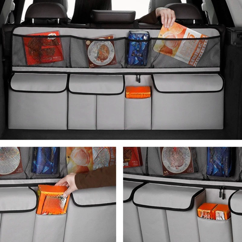 🥳2026 BESTSELLER🚗 Trunk Organizer – Multi-Pocket, Hanging Design – Oxford Fabric, Water-Repellent – Quick-Release Straps, Velcro Fit – 1 or 2 PCS! 🛡️💨
