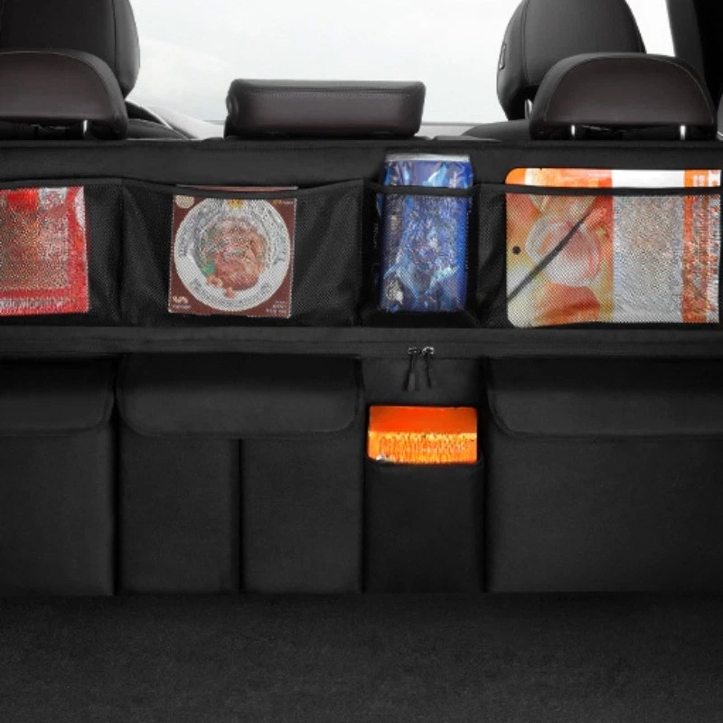 🥳2026 BESTSELLER🚗 Trunk Organizer – Multi-Pocket, Hanging Design – Oxford Fabric, Water-Repellent – Quick-Release Straps, Velcro Fit – 1 or 2 PCS! 🛡️💨