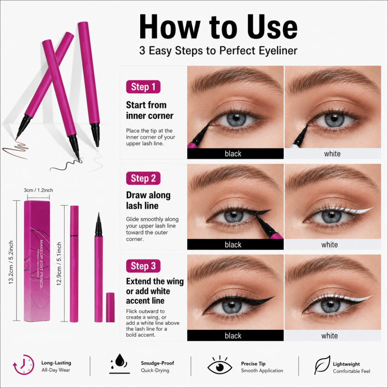 Waterproof Long-Lasting Liquid Eyeliner Pen