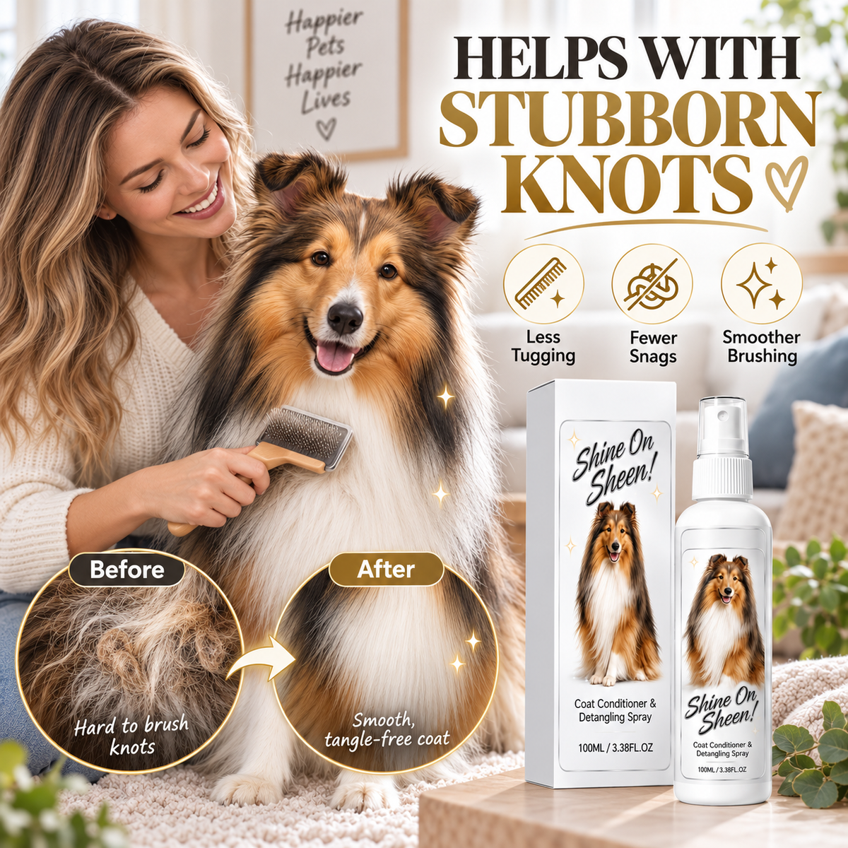 🥳HOT SALE🥳💞50K+ SOLD! Detangling Spray – From £9.99! Loosens knots, softens & shines. Stress-free grooming – grab yours! ✅