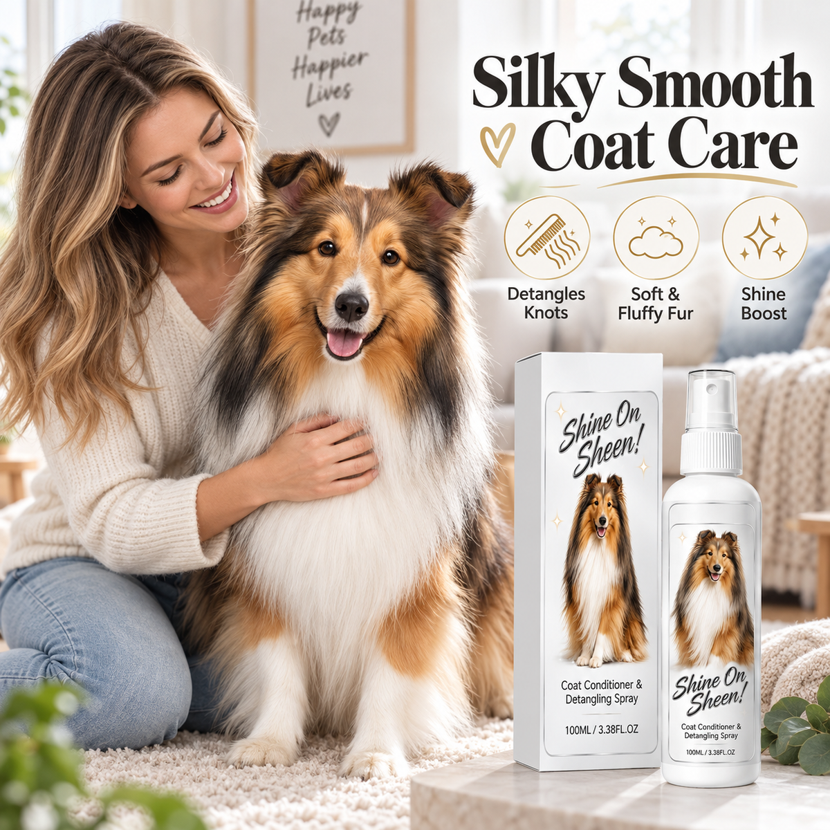 🥳HOT SALE🥳💞50K+ SOLD! Detangling Spray – From £9.99! Loosens knots, softens & shines. Stress-free grooming – grab yours! ✅