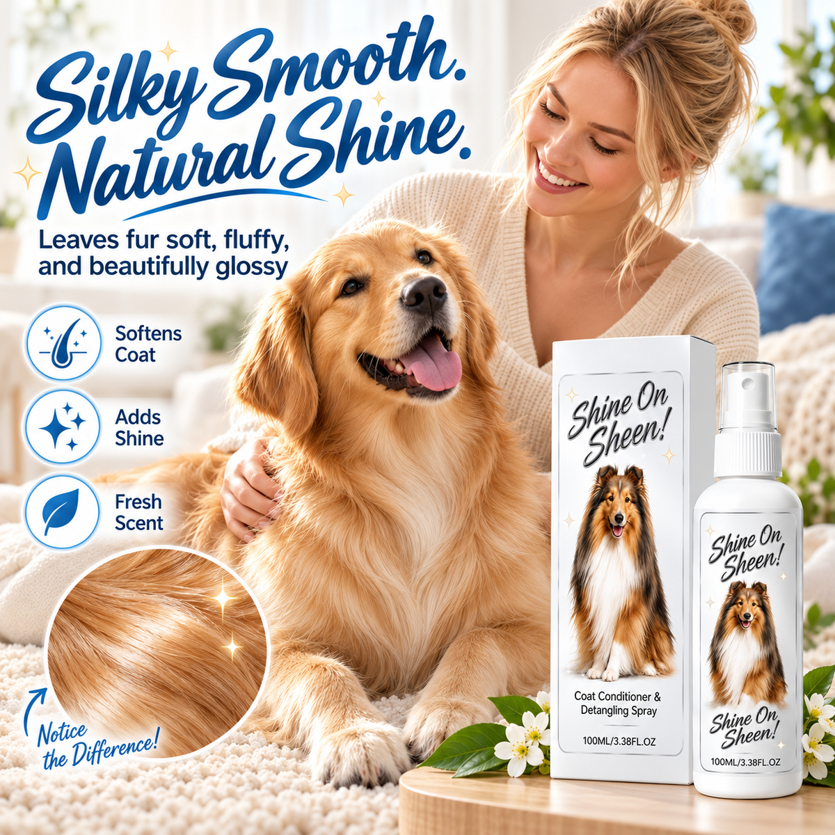 🥳HOT SALE🥳💞50K+ SOLD! Detangling Spray – From £9.99! Loosens knots, softens & shines. Stress-free grooming – grab yours! ✅