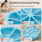 🍰 8-Cavity Triangle Silicone Cake Mold | 23cm