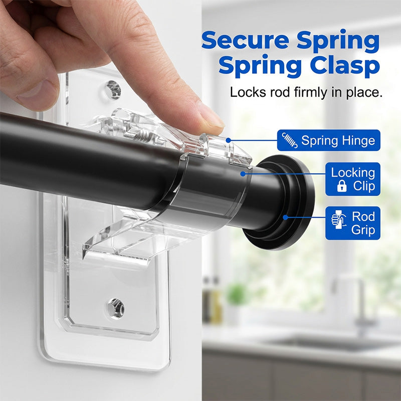 🥳HOT SALE🥳💞50K+ SOLD! Rod Brackets – From £4.99! Self-adhesive, no-drill & invisible. Damage-free hanging – grab yours! ✅
