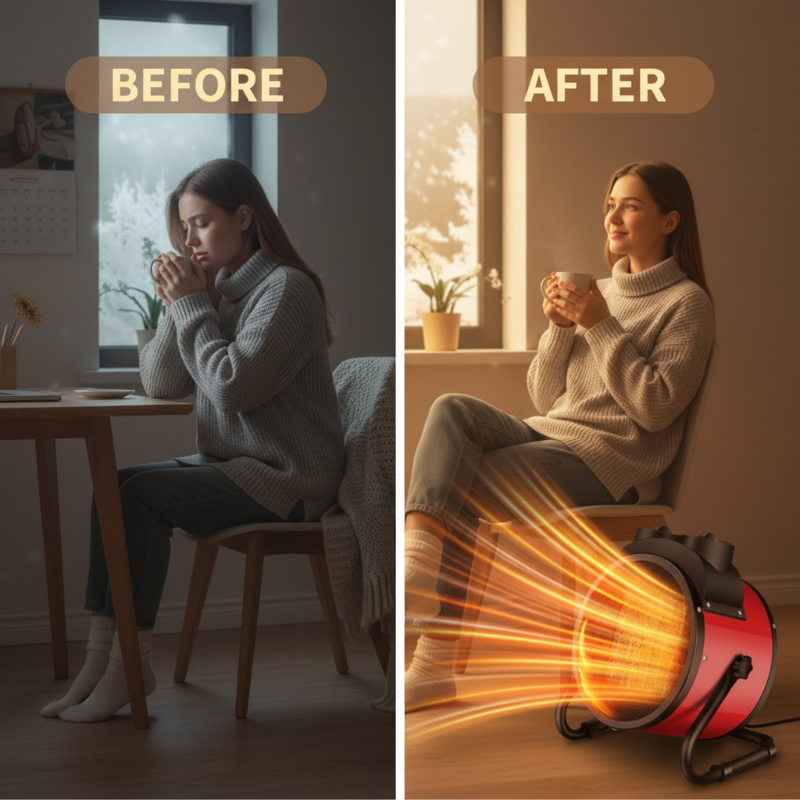 🔥FLASH SALE🔥 Portable Electric Space Heater – 2000W Instant Heat, 90° Wide-Angle – Stepless Control, Overheat Protection – Quiet & Splash-Proof! 🏠✨
