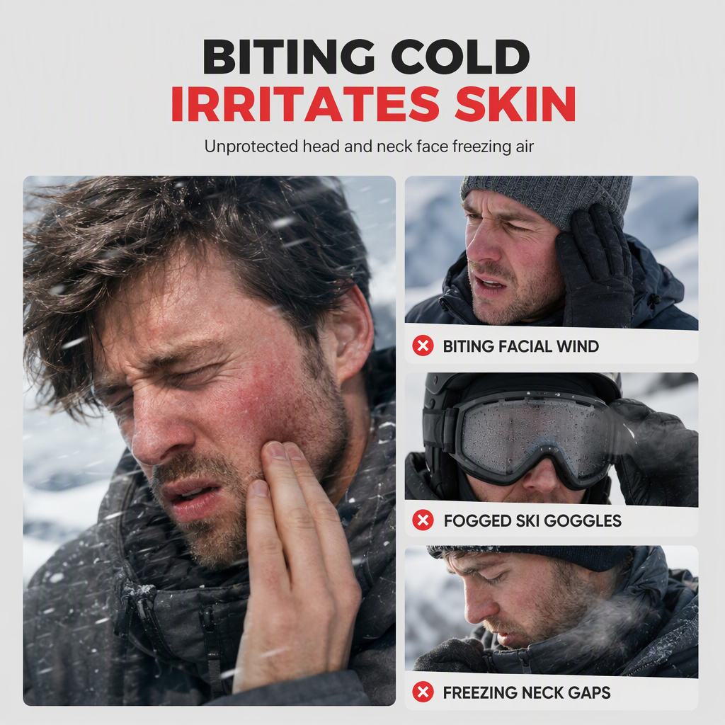 💞50K+ SOLD! 🧣❄️! 3-in-1 Winter Balaclava – windproof fleece covers head, neck, face & ears. Adjustable fit for skiing, cycling & cold weather! 🛡️💪