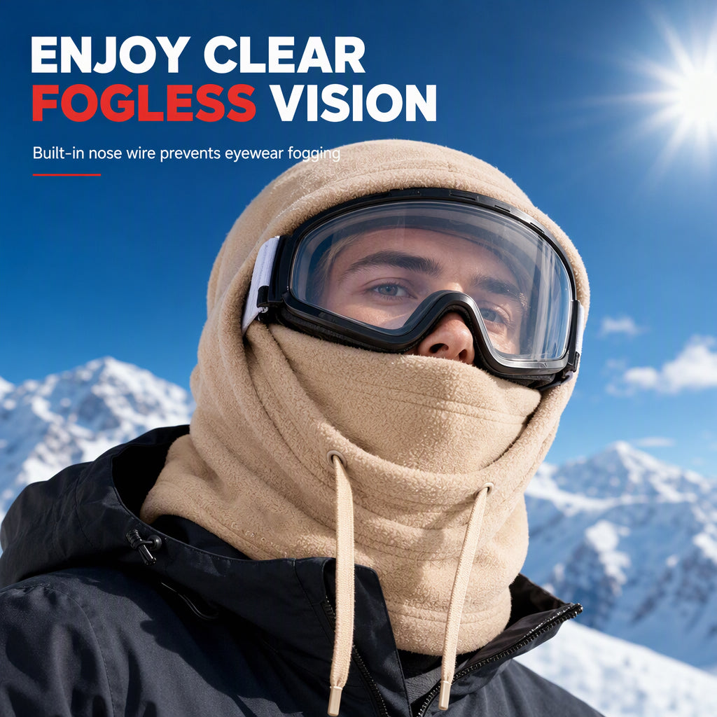 💞50K+ SOLD! 🧣❄️! 3-in-1 Winter Balaclava – windproof fleece covers head, neck, face & ears. Adjustable fit for skiing, cycling & cold weather! 🛡️💪