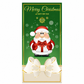Christmas Door Cover - Santa & Reindeer Stretch Fabric Door Banner with 4-Side Elastic Edges, DIY Door Handle Cutout, Slip-On Front Door Holiday Decor