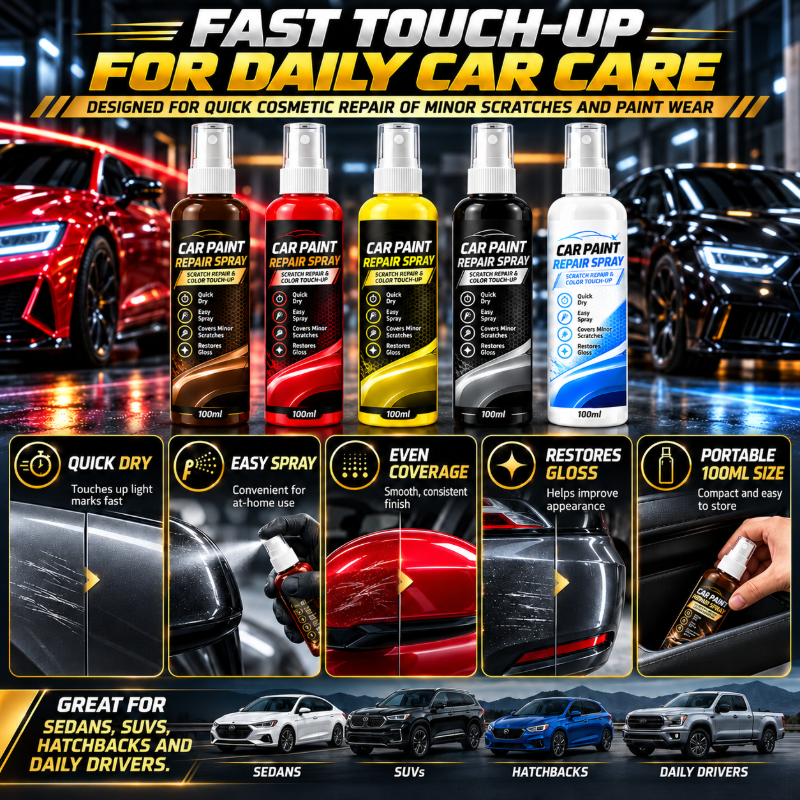 Car Scratch Repair Spray for Minor Scratches and Quick Touch Up
