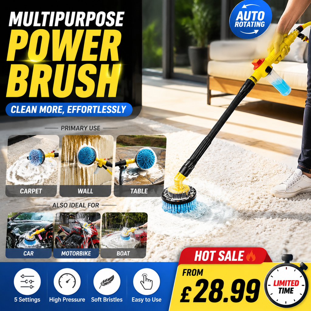 🥳HOT SALE🥳💞50K+ SOLD! Multifunctional Brush – From £28.99! Auto-rotating, 5 settings & versatile. Sparkling clean – grab yours! ✅